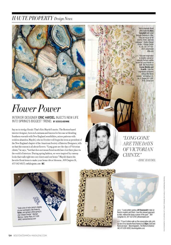 Cumar Marble and Granite feature in Boston Common Magazine